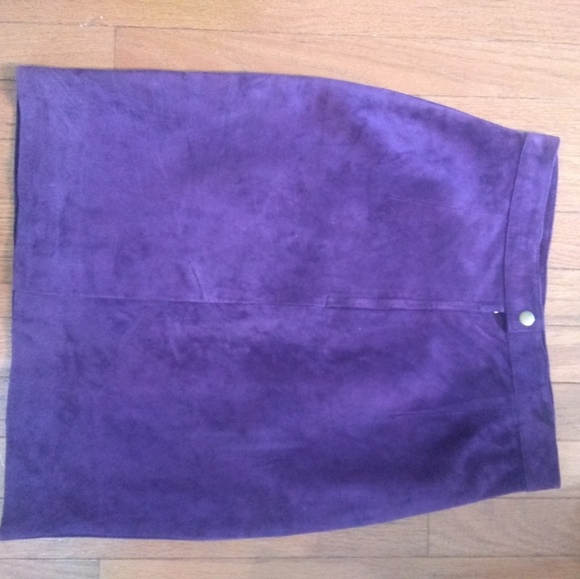 Rock Creek purple leather suede skirt New w/ tag - Picture 3 of 5